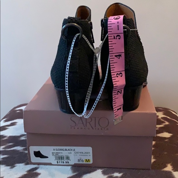 franco sarto snakeskin booties